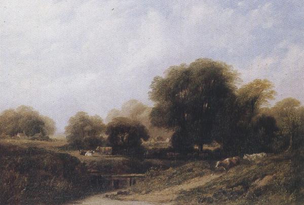 Frederick william watts Cattle by a River (mk37) oil painting image